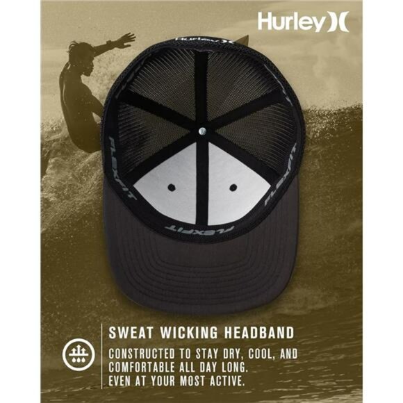 Mens mesh baseball cap fitted summer hat breathable curved brim sporty - Picture 3 of 8